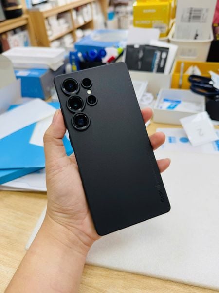  Ốp S25 Ultra Memumi Lụa Mỏng - Đen 