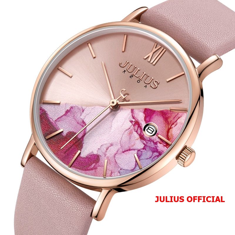  Đồng hồ nữ Julius JA-1312 dây da - Size 36 