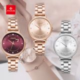  Đồng hô nữ Julius JA-1248 dây thép - Size 33 