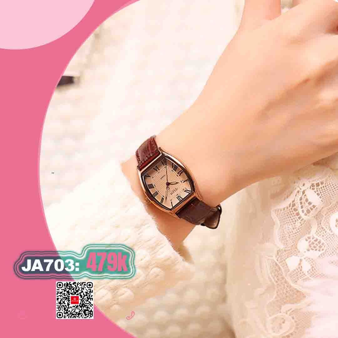  Đồng hồ nữ Julius JA-703 dây da size 27 