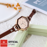  Đồng hồ nữ Julius JA-750 dây da nâu - Size 27 