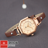  Đồng hồ nữ Julius JA-750 dây da nâu - Size 27 