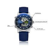  Đồng hồ nam Julius JAH-136 dây silicon - Size 43 