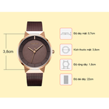 Đồng hồ nam Julius JA-1104 dây thép vàng - Size 39 