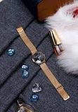  Đồng hồ nữ Julius JA-1065B dây thép vàng - SIze 34 