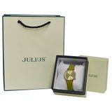  Đồng hồ nữ Julius JA-1339B dây da xanh  - Size 32 