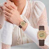  Đồng hồ đeo tay Julius nữ JA-1401 dây da - Size 32 