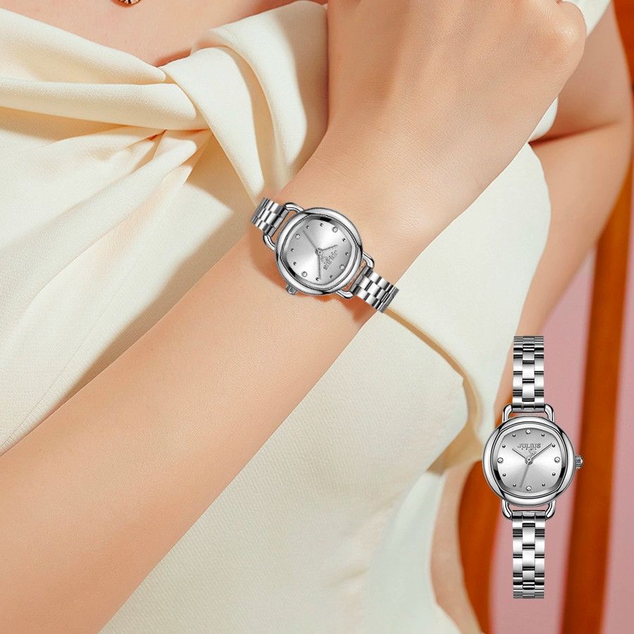  Đồng hồ đeo tay Julius nữ JA-1412 dây thép - Size 23 