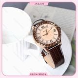  Đồng hồ nữ Julius JA-379 dây da nâu size 40 | Julius official 
