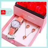  Combo Julius nữ JA-844 hồng + phụ kiện và hộp 