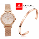  Combo Đồng hồ nữ Julius Ja-732 + vòng tay Julius 