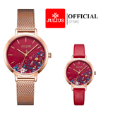  Đồng hồ nữ Julius JA-1089 dây thép - Size 32 