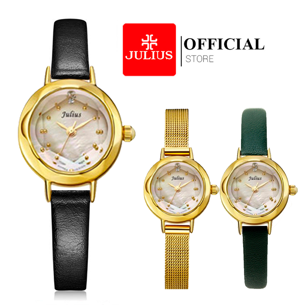  Đồng hồ nữ Julius JA-482 dây thép - Size 22 