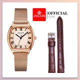  Combo Đồng hồ nữ Julius JA-1242 + dây da - Size 25 