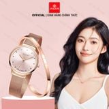  Đồng hồ nữ Julius JA-426LF dây thép vàng hồng - Size 30 