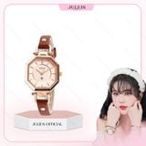  Đồng hồ nữ Julius JA-750 dây da nâu - Size 27 