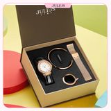  Combo đồng hồ nữ Julius Star JS-040 Kính Sapphire - Size 33 
