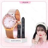  Combo đồng hồ nữ Julius Star JS-040 Kính Sapphire - Size 33 