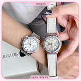  Đồng hồ nữ Julius JA-1490 dây da đính đá, đồng hồ thương hiệu hàn Quốc | Julius Official 
