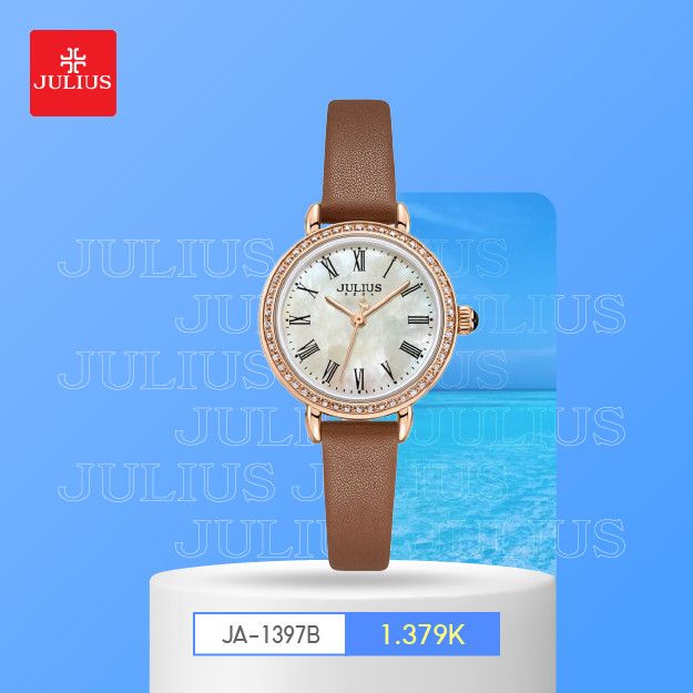  Đồng hồ nữ Julius JA-1397 dây da - Size 26 