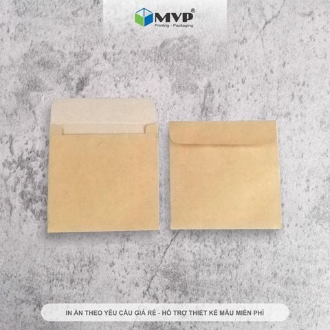  Bao Thư Vuông (125 x 125)mm Giấy Fort 150gsm / Kraft 160gsm dày cứng, bao thiệp, bao CD - bao DVD 
