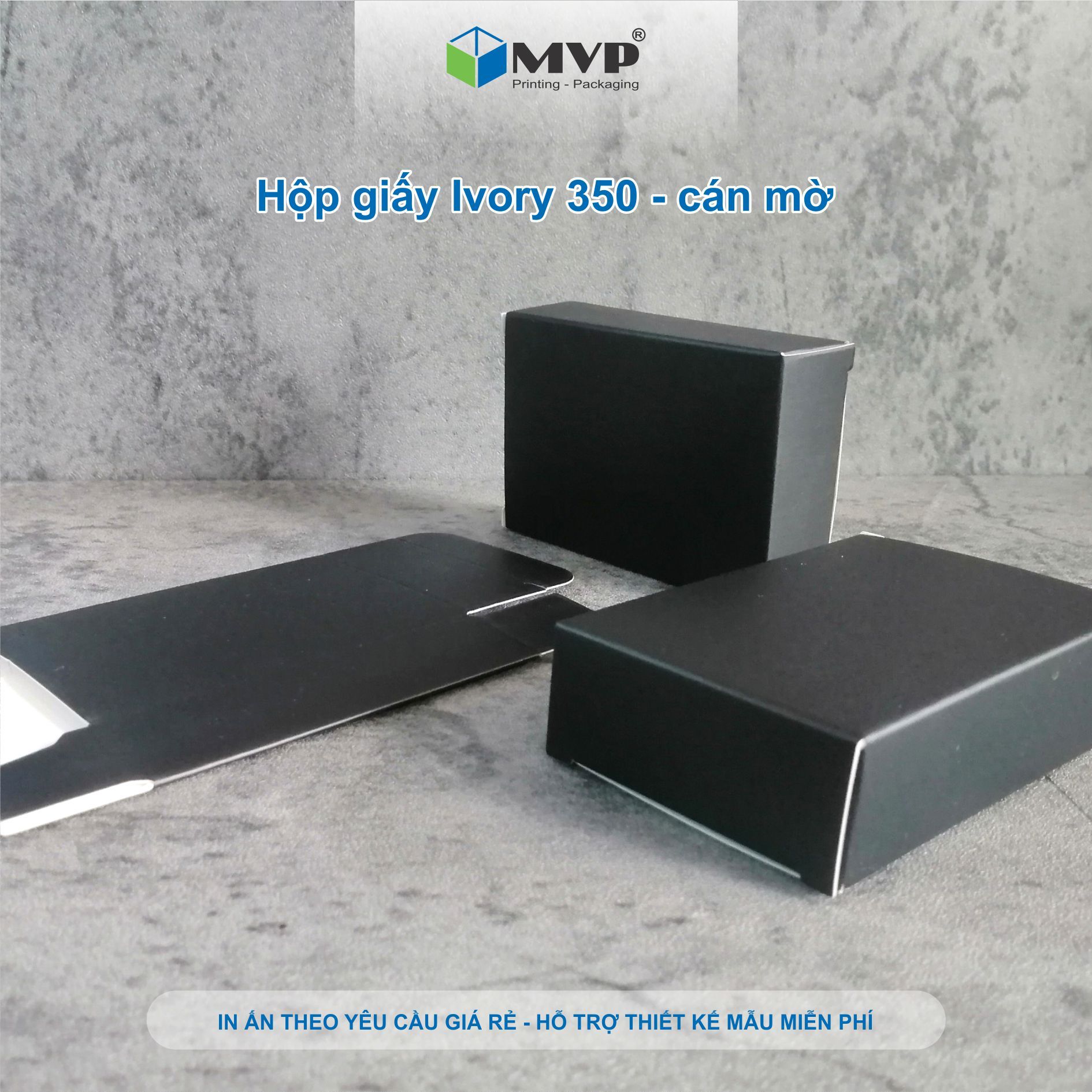 Hộp giấy ĐEN đựng quà tặng, hộp đựng xà bông xà phòng handmade, hộp giấy Ivory 350 cán mờ (90x60x25)mm