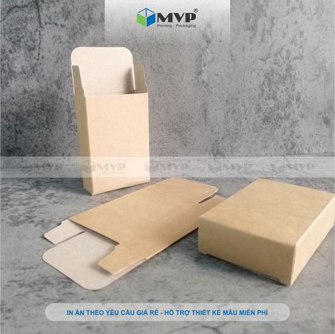  Hộp giấy kraft Handmade đựng quà tặng, hộp đựng xà bông xà phòng handmade (90x60x25)mm 