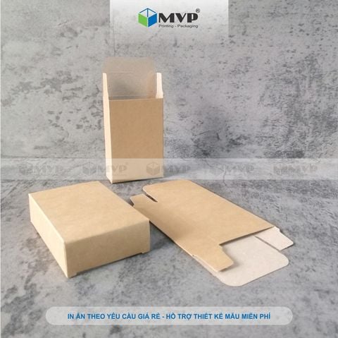 Hộp giấy kraft Handmade đựng quà tặng, hộp đựng xà bông xà phòng handmade (90x60x25)mm 