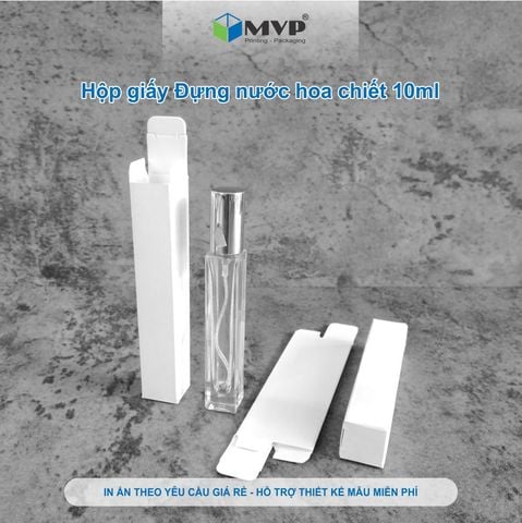  Hộp giấy đựng nước hoa chiết 10ml, hộp giấy Ivory và hộp giấy Kraft (2x2x12)cm 