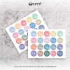 Nhãn dán Sticker cảm ơn dành cho shop bán hàng, size 2.5cm tông màu Pastel lãng mạn