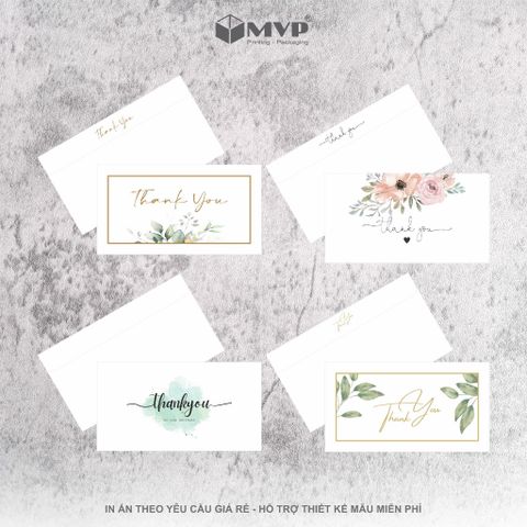  Bao thiệp Cám Ơn, Bao thư thank you Vintage, bao lì xì dầy (9,5x18)cm Fort 100gsm 