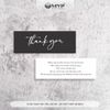 Thẻ cảm ơn, thiệp cảm ơn, tag thank you mini kích thước 9x3cm