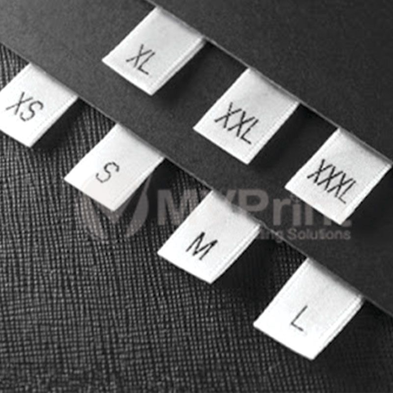 Nhãn size - Nhãn vải in size chữ cái