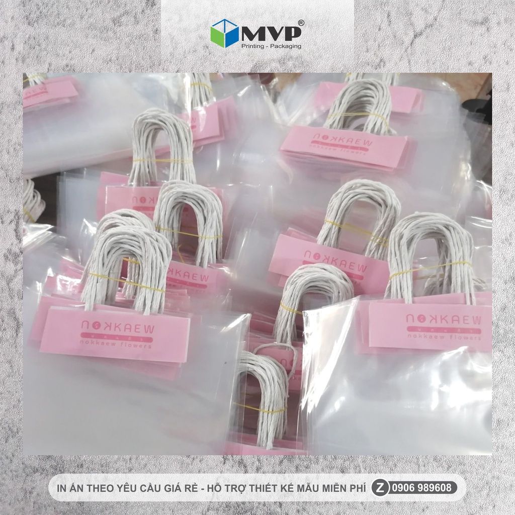 [combo 100 cái] Túi đựng hoa trong suốt- IN THEO YÊU CẦU, túi nhựa đựng quà nhiều size - MVP