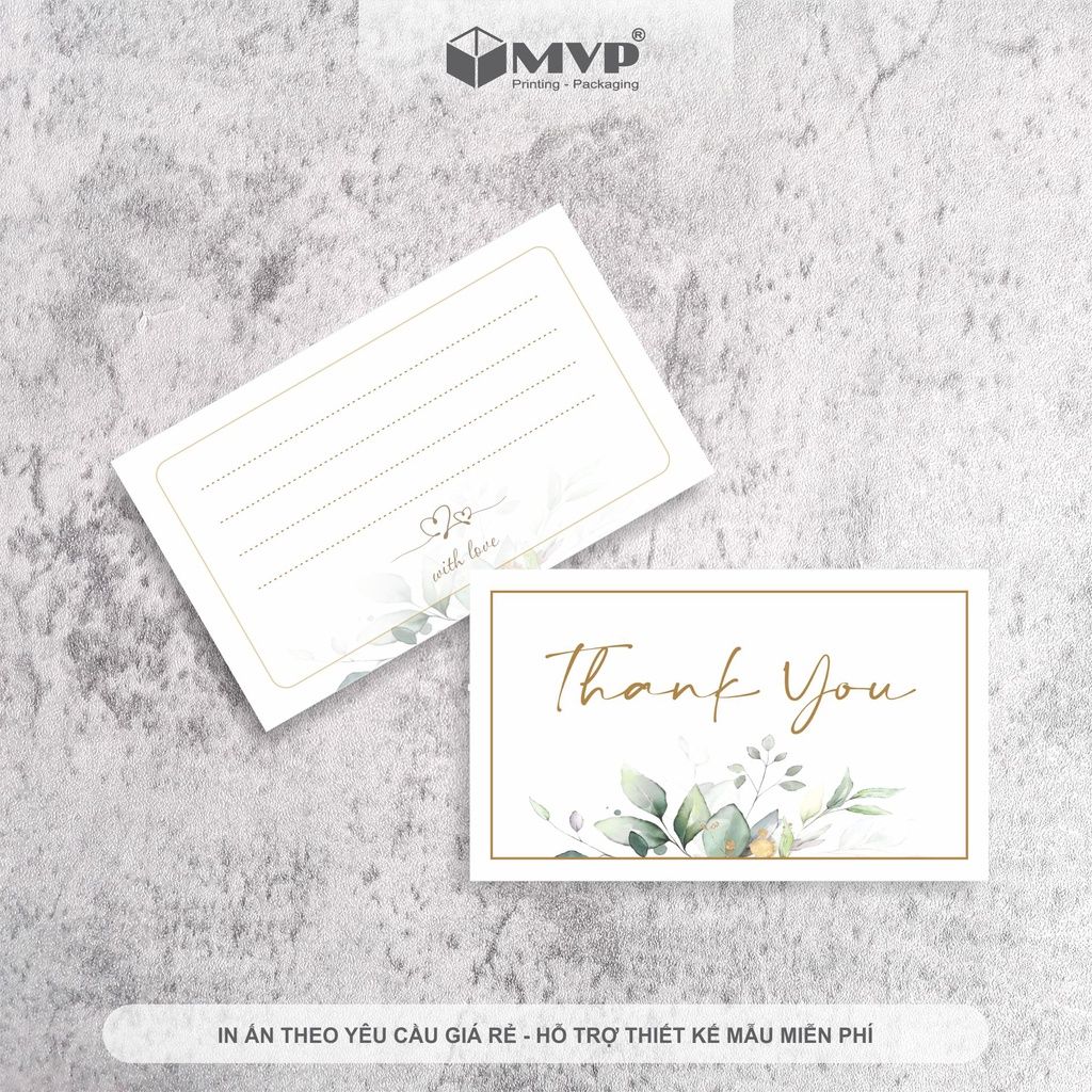 Thiệp Cám ơn tự ghi nội dung, Card Cảm Ơn chừa nội dung, thiệp thank you Vintage - MV03