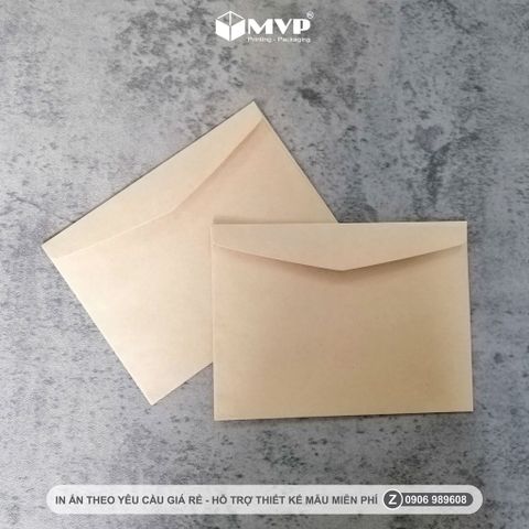  Bao thư giấy kraft dành cho thiệp cảm ơn và danh thiếp, bao thư Kraft Nhật 80gsm (11,5 x 15,5)cm 