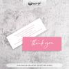 Thẻ cảm ơn, thiệp cảm ơn, tag thank you mini kích thước 9x3cm