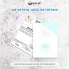 Xấp 100 tờ decal xanh khổ A6 in đơn hàng, in tem, phiếu giao hàng shopee