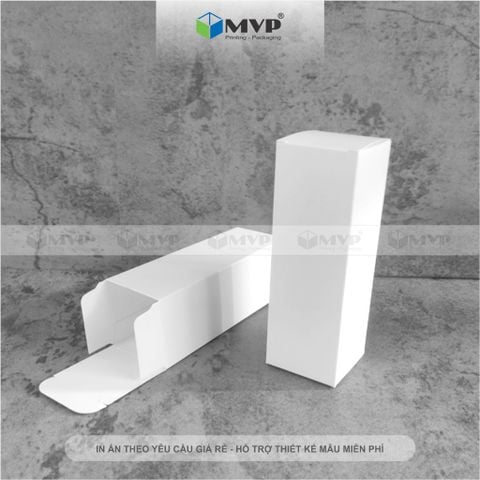  Hộp giấy TRẮNG (3,7x3,7x12)cm đựng tinh dầu 30ml - 50ml, hộp mỹ phẩm, hộp giấy nhỏ đựng nước hoa, đồ handmade 