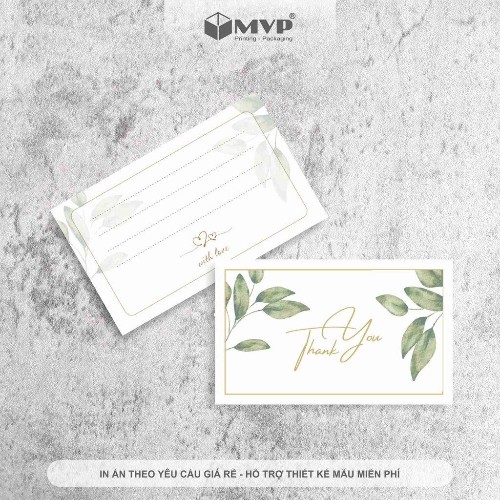Thiệp Cám ơn Mặt Sau Note Ghi Chú, Card Cảm Ơn chừa nội dung, thiệp thank you Vintage - MV02