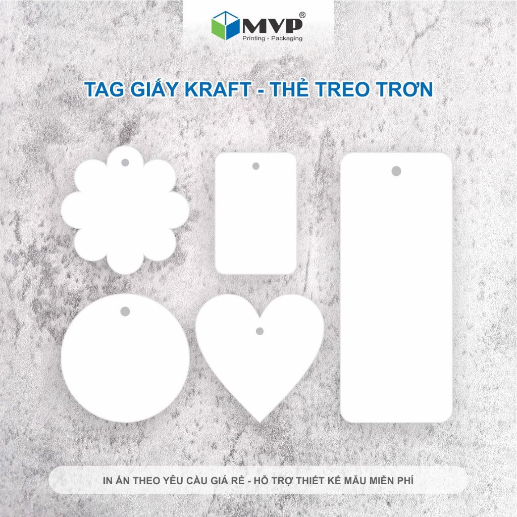 Tag Mini Trắng Trơn in - dùng Thương Hiệu Riêng Giá rẻ