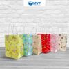 Túi giấy Vintage Kraft hoa văn nhiều màu (19x16x9)cm