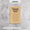 Card Cám Ơn Giấy Kraft, Card Thank You Kraft, Thiệp Cám Ơn - Giấy Kraft, giấy xi măng
