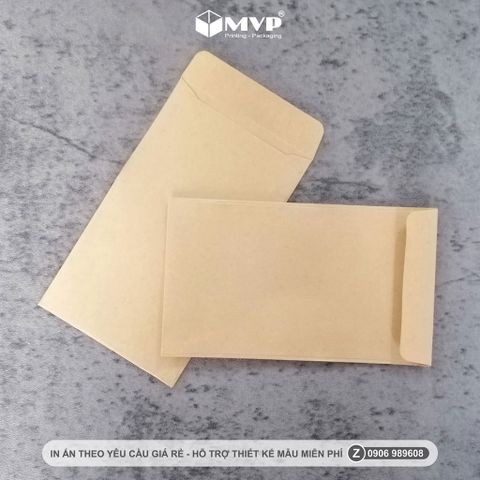  Bao thư giấy kraft dành cho thiệp cảm ơn và danh thiếp, Bao thư Kraft mini (7x12)cm 