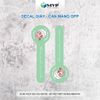 Tem dán chúc ngon miệng - tem thank you dài (10x3)cm, tem dán Decal giấy cán mờ