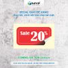 Tem dán Sale,Tem Khuyến Mãi, Nhãn dán giảm giá từ 5% đến 60% - KT (2x4)cm