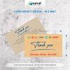 Thiệp cám ơn giấy Kraft IN THEO YÊU CẦU, in card thanks giấy kraft