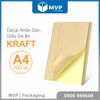 Decal Dán Giấy Kraft, Giấy Xi Măng Da Bò Có Keo Dán Khổ A4, Dùng Để In Tem Nhãn Sticker Xấp 50-100 Tờ