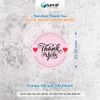 [DECAL NHỰA] Tem thank you dán trang trí chai nhựa - thủy tinh chống thấm nước cao cấp