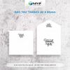 Bao thiệp cảm ơn mini, phong bì thank you (8x8)cm - trắng dầy 160gsm